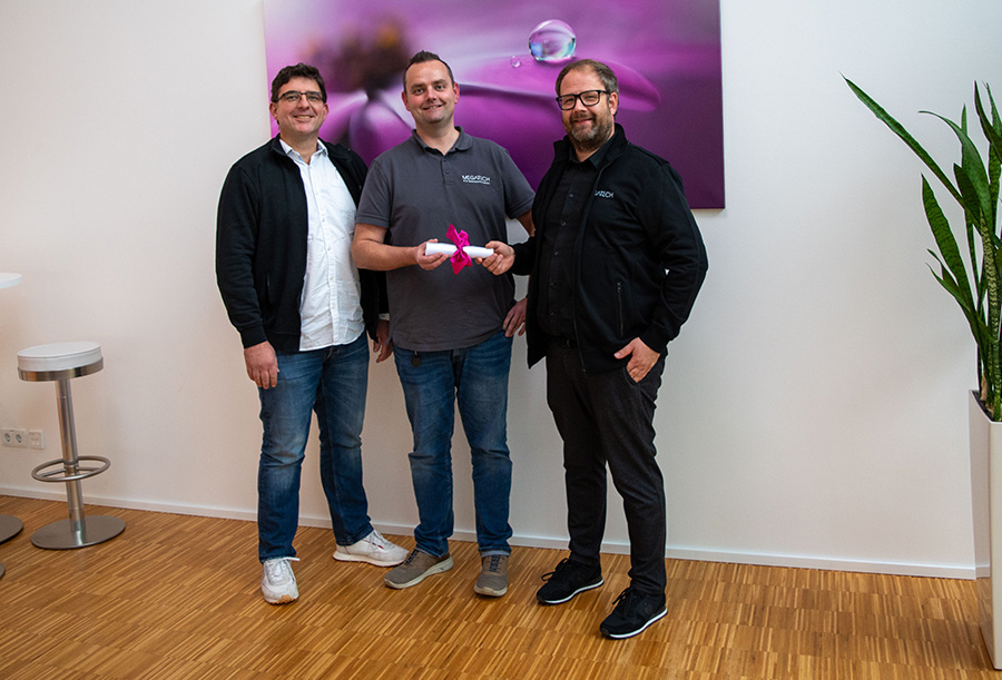 Valentin und Dimitri auf der MEGATECH Terrasse