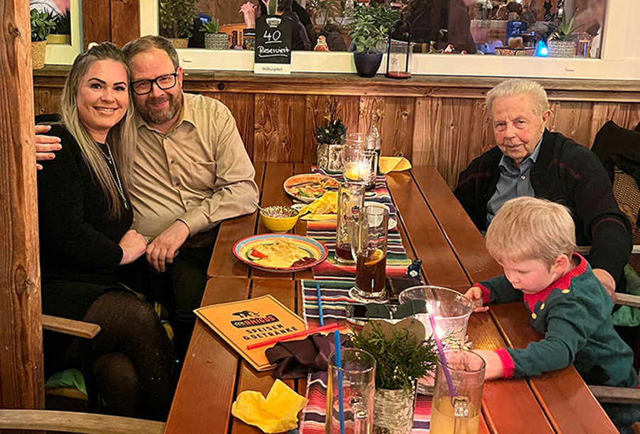 Geschäftsführer Rigobert Kühn mit Familie