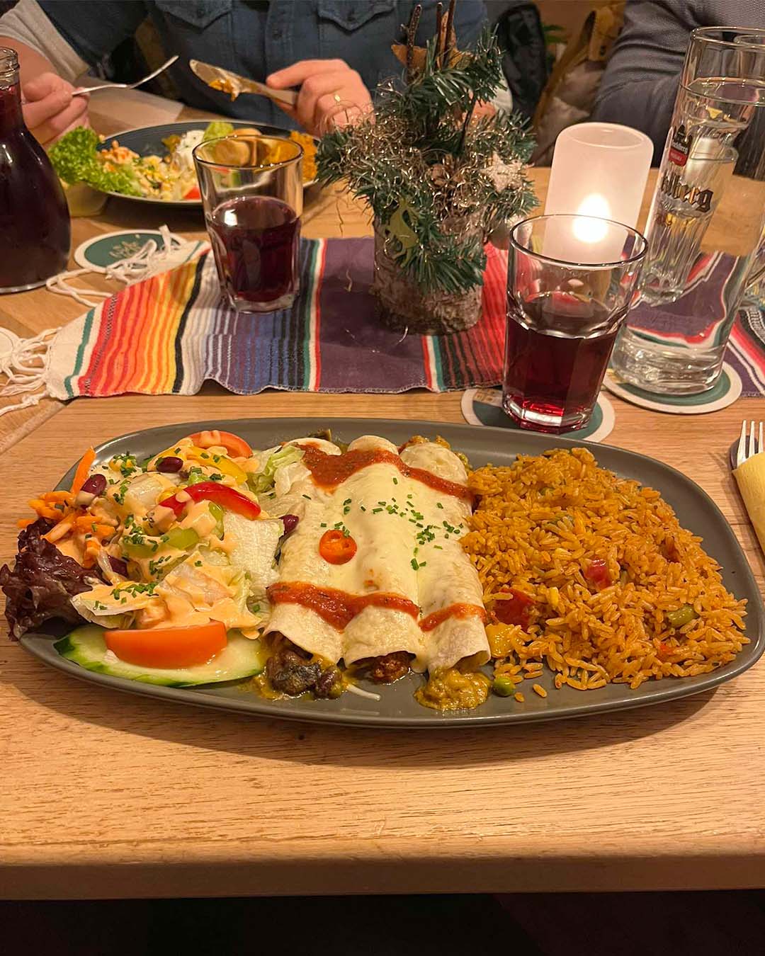 Mexikanisches Essen und Sangria